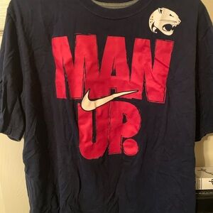 South Alabama Nike “Man Up” Navy Blue TShirt Size XL.